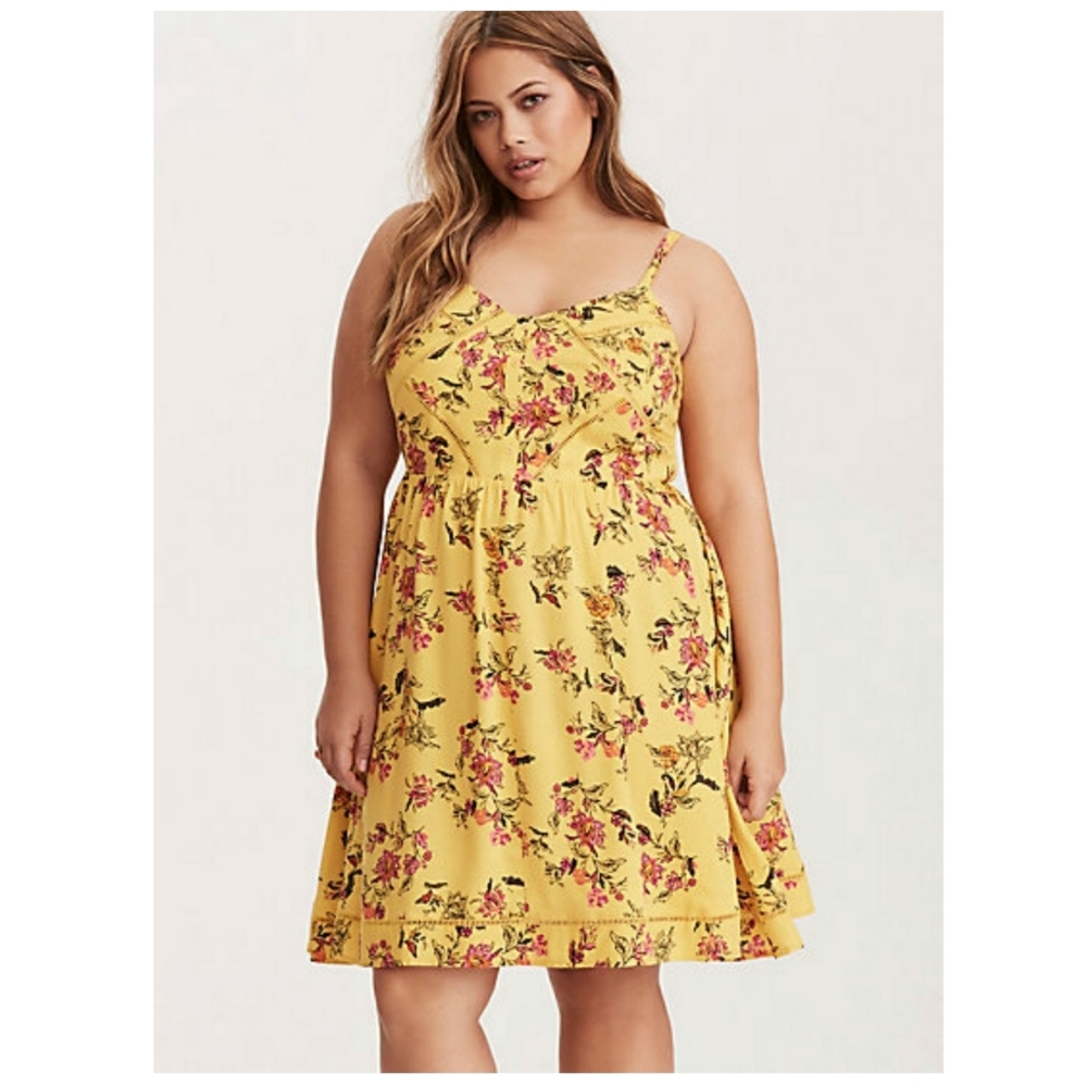 Torrid Yellow Midi Dress